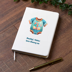 Personalised Number One Dad Journal Leatherette Notebook Diary