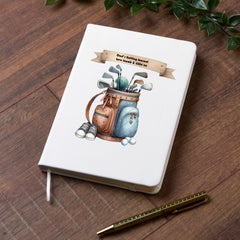 Personalised Golfing Journal Leatherette Notebook Diary For Dad