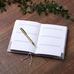 Personalised Wedding Planner Book Engagement Gift With delicate Background