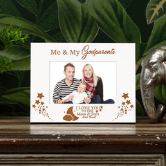 Me and My Godparents Love You To The Moon White Photo Frame Gift Godparents Photo Frame ukgiftstoreonline