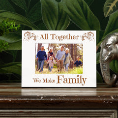 All Together We Make Family White Wooden Photo Frame