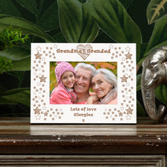 White Engraved Personalised Grandma & Grandad Picture Photo Frame Gift Photo Frame ukgiftstoreonline