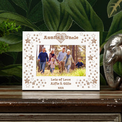 White Engraved Personalised Auntie & Uncle Picture Photo Frame Gift Photo Frame ukgiftstoreonline
