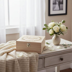 ukgiftstoreonline Personalised Wooden Keepsake Box Wedding Memory Engraved Gifts Any Name Keepsake Memory Box ukgiftstoreonline