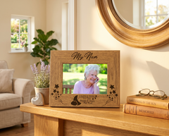 My Nan Love You To The Moon and Back Engraved Wooden Photo Frame Gift Nan Photo Frame ukgiftstoreonline