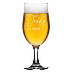 ukgiftstoreonline Personalised Best Daddy Craft Beer Glass Gift for Any Occasion personalised beer glasses ukgiftstoreonline