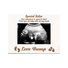 Baby Pregnancy Scan White Wooden Photo Frame Sister To Be Gift Photo Frame ukgiftstoreonline