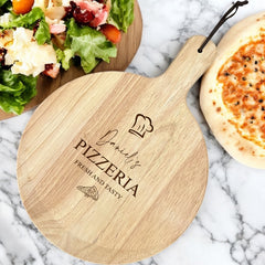 Large Personalised Custom Pizza Board Serving Tray Handle Paddle Pizzeria