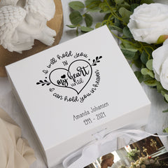 ukgiftstoreonline Personalised I will hold you in my heart Memorial Remembrance Keepsake Memory Box Gift