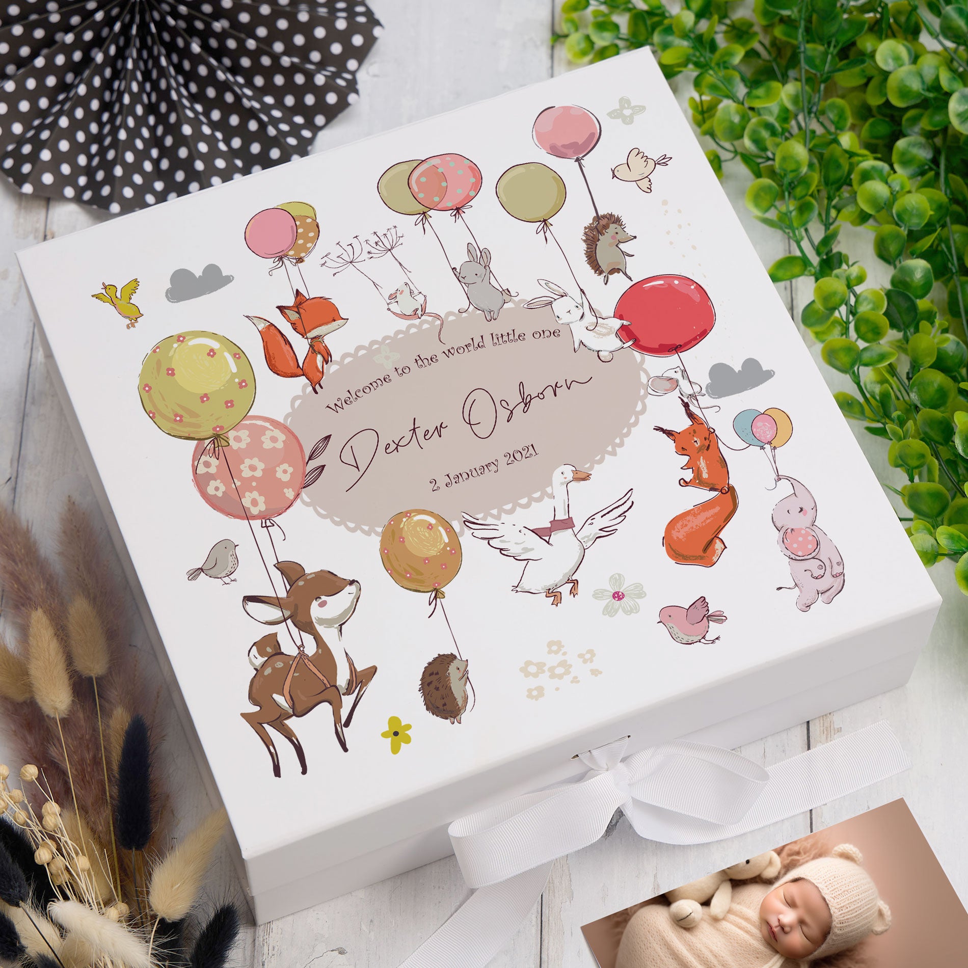 ukgiftstoreonline Personalised Welcome to the world little One Birthday Keepsake Memory Box