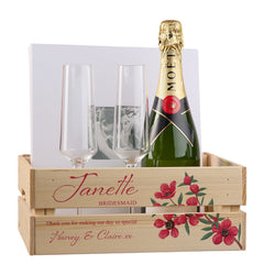 Personalised Wedding Favor Crate Box For Bridesmaid, Etc.