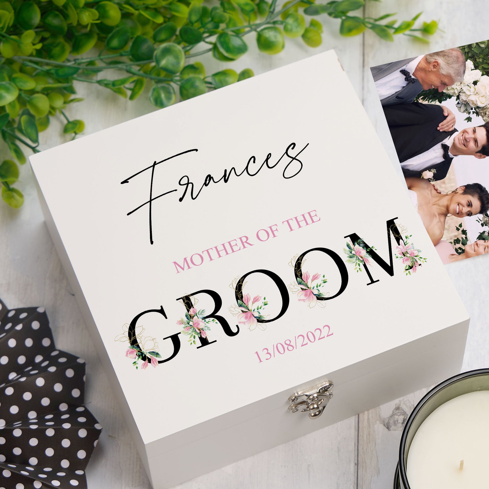 ukgiftstoreonline Personalised Mother of The Groom Wedding Keepsake Memory Box Gift Keepsake Memory Box ukgiftstoreonline Medium Wood Box