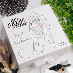 ukgiftstoreonline Personalised Mr and Mrs Wedding Keepsake Memory Gift Box