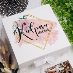 Personalised Wedding Gift Box - Bridal Party Gift - Personalised Gift Box - Maid of Honour - Personalized Bridesmaid Gift - Name and Role