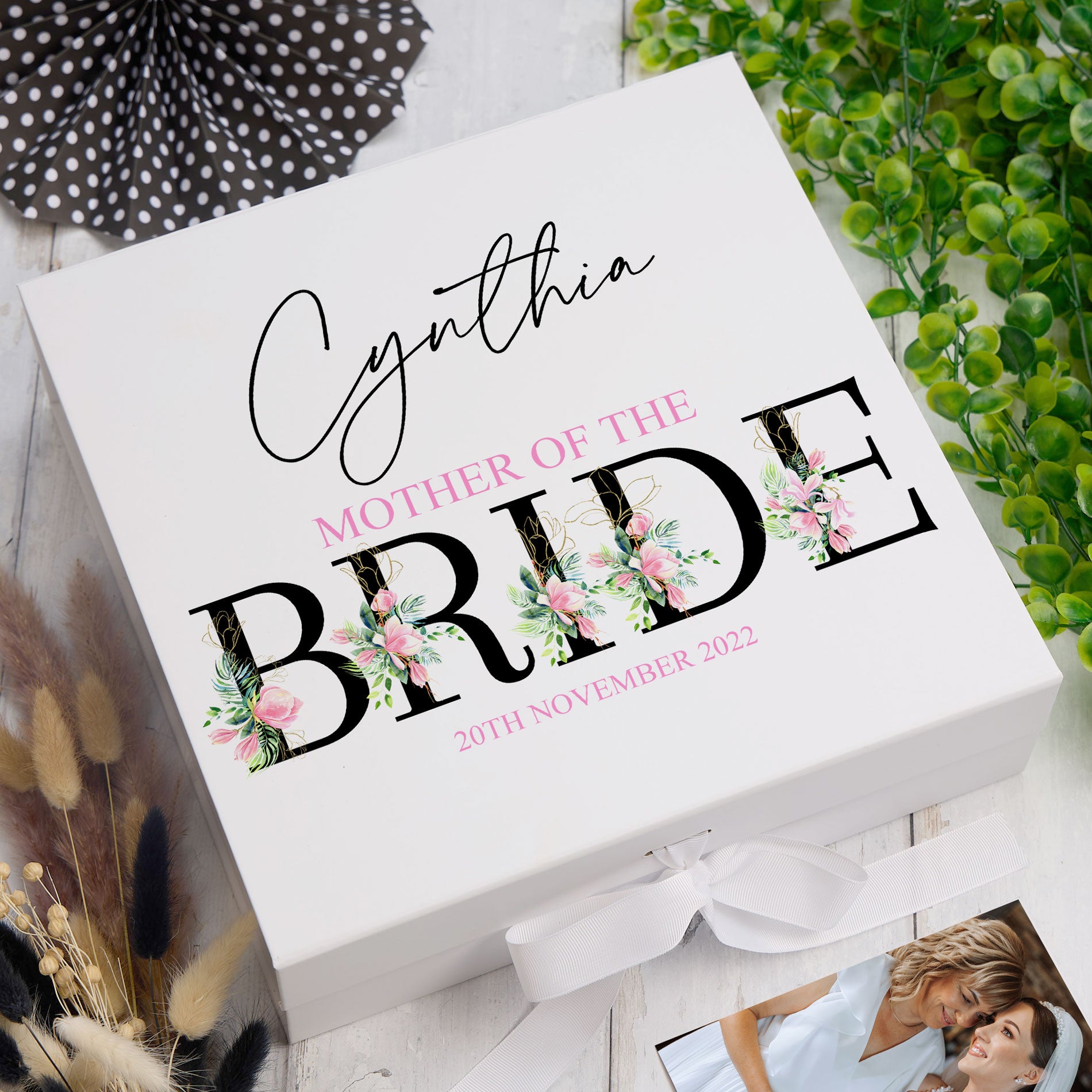 Personalised Mother Of Bride Wedding Keepsake Memory Box Gift