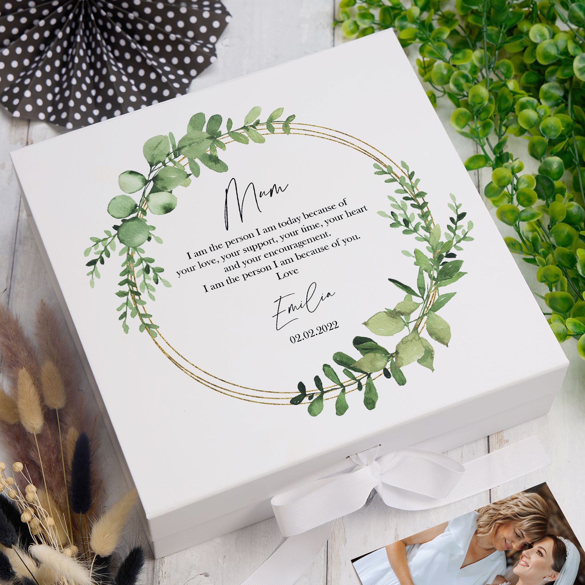 Personalised Mother Of The Bride Wedding Keepsake Box Gift