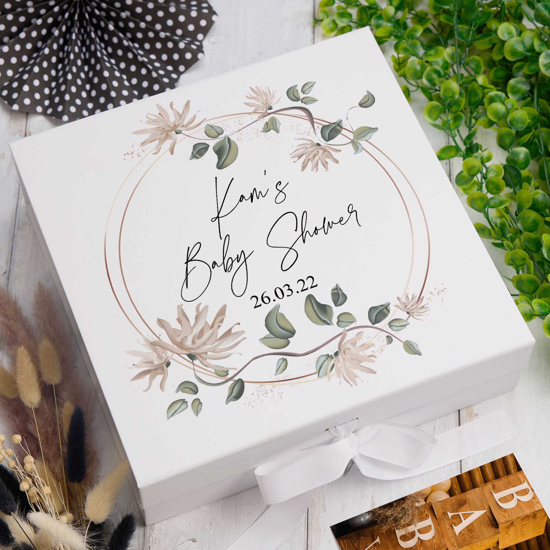 ukgiftstoreonline Personalised Baby Shower Keepsake Memory Box Gift