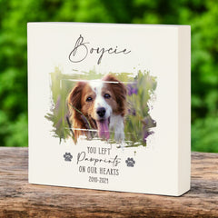 Personalised Pet Dog Memorial Sympathy Plaque Indoor or Outdoor With Photo