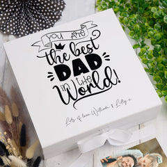 ukgiftstoreonline Personalised Best Dad In The World Keepsake Memory Gift Box