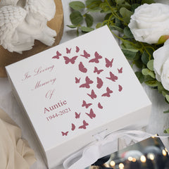 ukgiftstoreonline Personalised Auntie In Loving Memory Butterflies Keepsake Memory Box