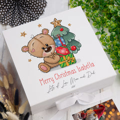 ukgiftstoreonline Personalised Merry Christmas baby Keepsake Memory Box Gift