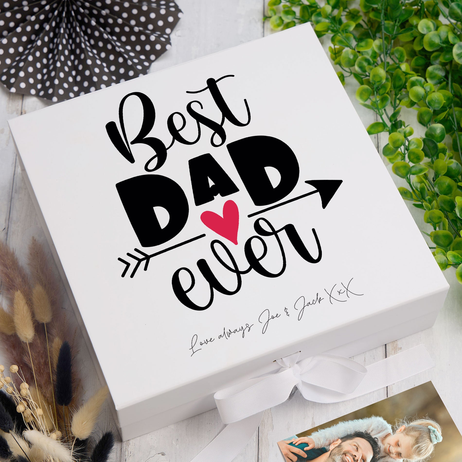 ukgiftstoreonline Personalised Best Dad Ever Keepsake Memory Gift Box