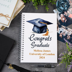 Large Graduation Photo Album Scrapbook With Watercolour Hat