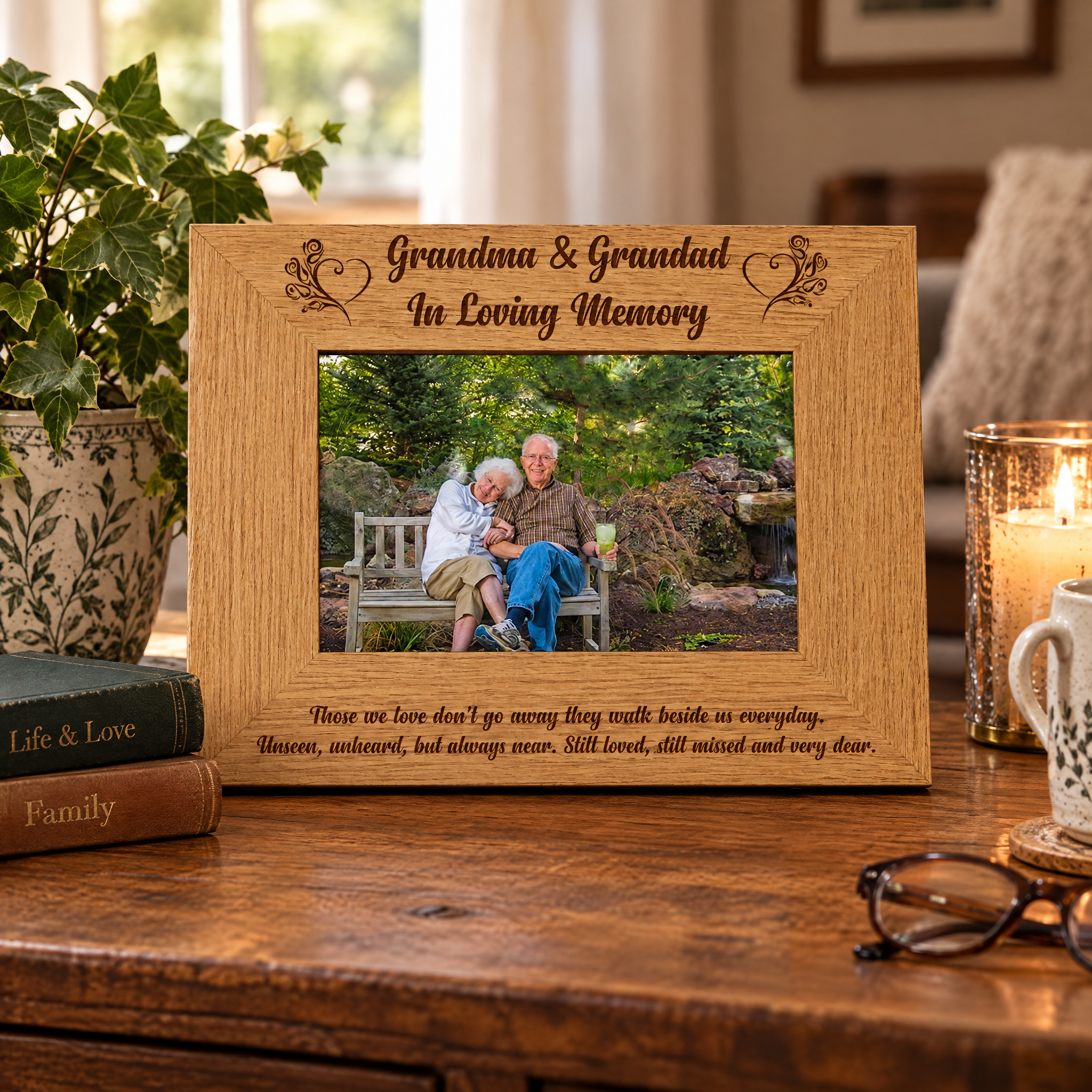 Memorial Photo Frame For Grandma & Grandad, In Loving Memory Photo Frame ukgiftstoreonline