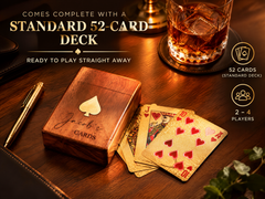 Personalised Wooden Card Box | Rosewood Playing Cards Gift Set Personalised Card Box ukgiftstoreonline