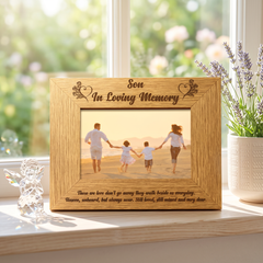 Son Memorial Remembrance Engraved Wooden Photo Frame Son Photo Frame ukgiftstoreonline
