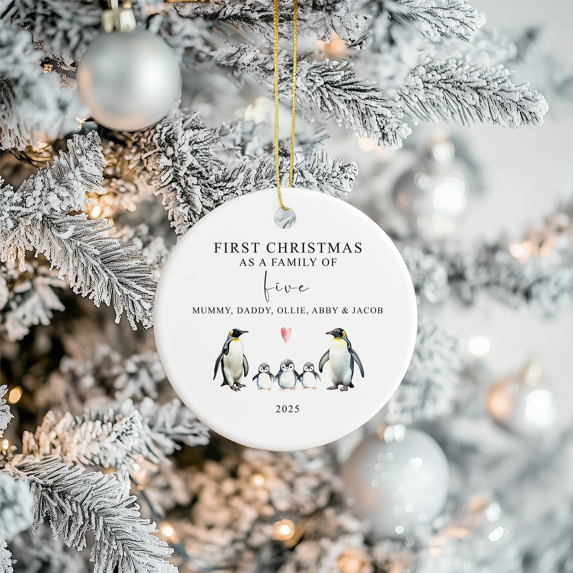 First Christmas as a Family of 3 Decoration Keepsake Christmas Bauble Gift