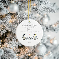 First Christmas as a Family of 3 Decoration Keepsake Christmas Bauble Gift