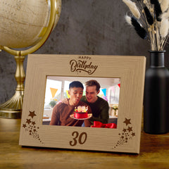 Happy 30th Birthday Wooden Photo Frame Gift