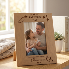 Personalised Fathers Day Love You Wooden Photo Frame Gift Father Photo Frame ukgiftstoreonline