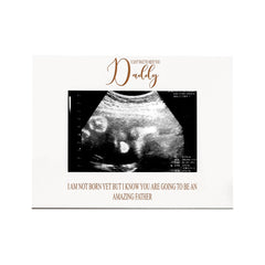I Can`t Wait To Meet You Daddy White Wooden Photo Frame Gift
