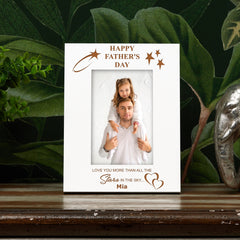 Happy Father's Day Personalised White Photo Frame Gift