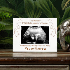 Birthday Gift For Dad To Be White Wooden Baby Scan Photo Frame Gift