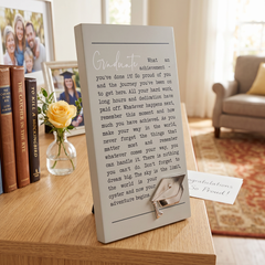 Graduate Plaque Gift – Standing Plaque With Sentimental Quote & Raised Graduation Hat Nan Photo Frame ukgiftstoreonline