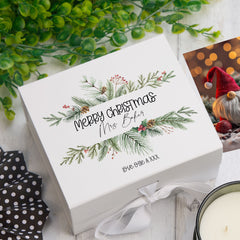 ukgiftstoreonline Personalised Merry Christmas Keepsake Memory Box