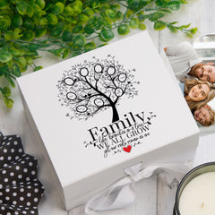 ukgiftstoreonline Personalised Family like a branches on a tree Keepsake Memory Box