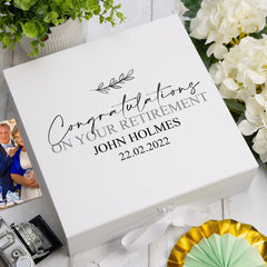 Personalised Retirement Gift Keepsake Box Memory Keepsake