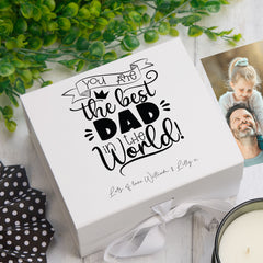 ukgiftstoreonline Personalised Best Dad In The World Keepsake Memory Gift Box