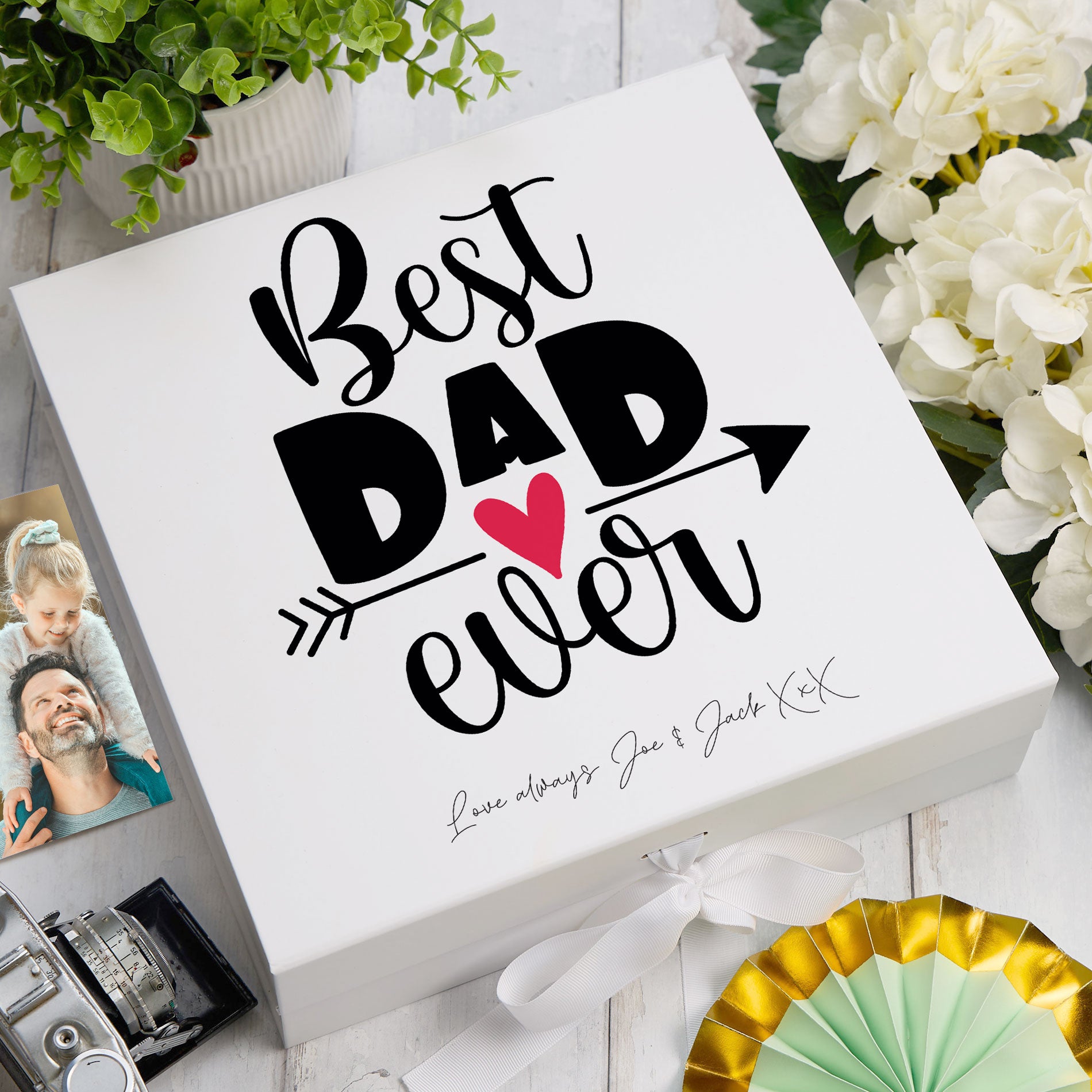 ukgiftstoreonline Personalised Best Dad Ever Keepsake Memory Gift Box