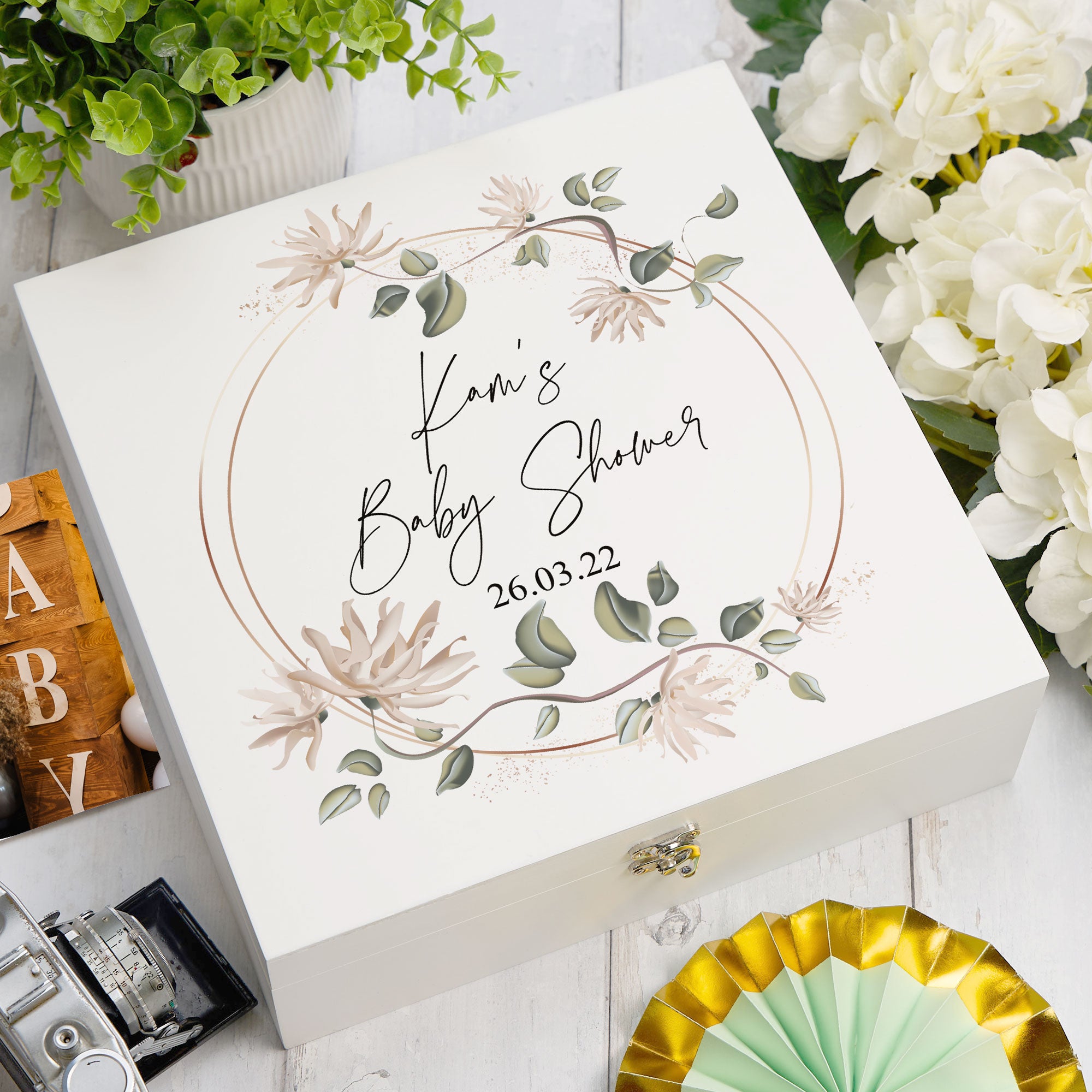 ukgiftstoreonline Personalised Baby Shower Keepsake Memory Box Gift