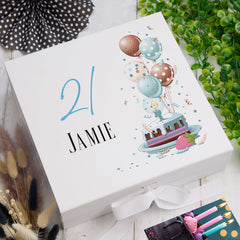 Personalised 21st Birthday Gifts For Him Keepsake Memory Box