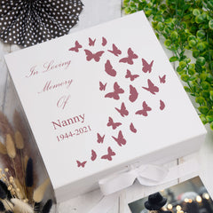 ukgiftstoreonline Personalised Nanny In Loving Memory Butterflies Keepsake Memory Box