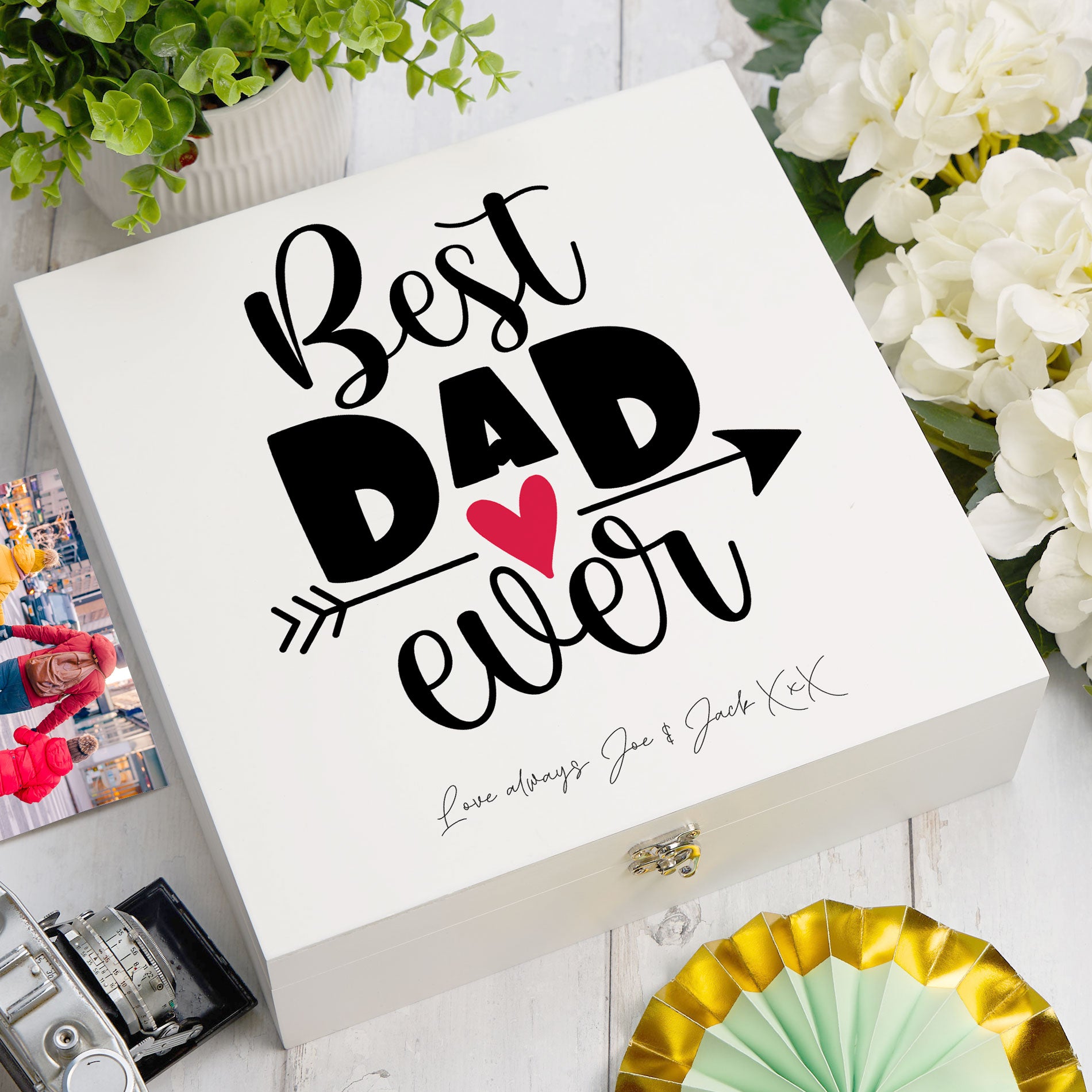 ukgiftstoreonline Personalised Best Dad Ever Keepsake Memory Gift Box