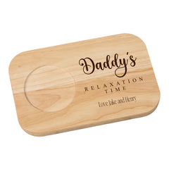 Personalised Wooden Whiskey Drink Serving Board With Name and Sentiment