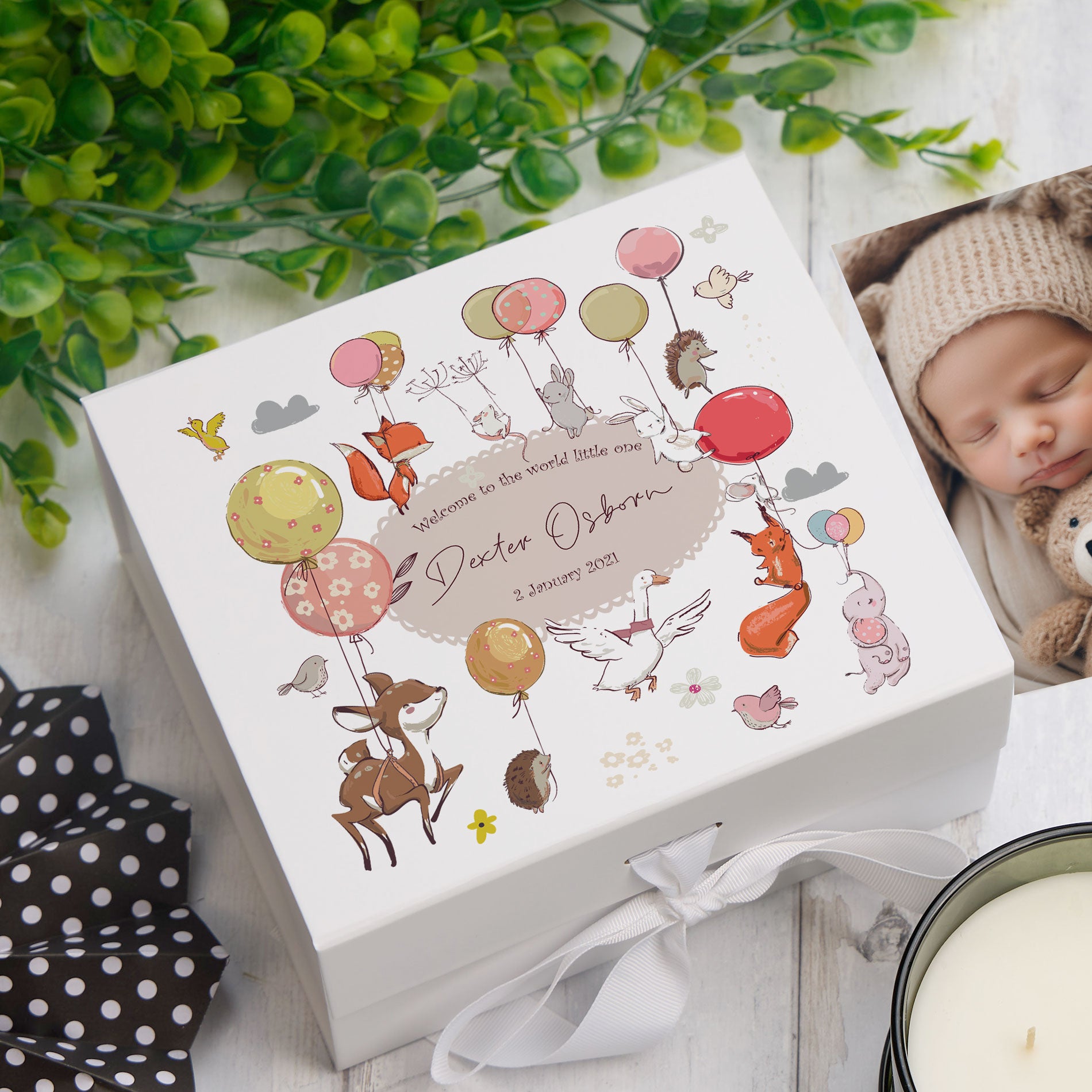 ukgiftstoreonline Personalised Welcome to the world little One Birthday Keepsake Memory Box