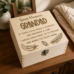 Grandad In Loving Memory Engraved Wooden Keepsake Box Gift Keepsake Memory Box ukgiftstoreonline